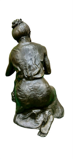 Mother Kneeling with Rose