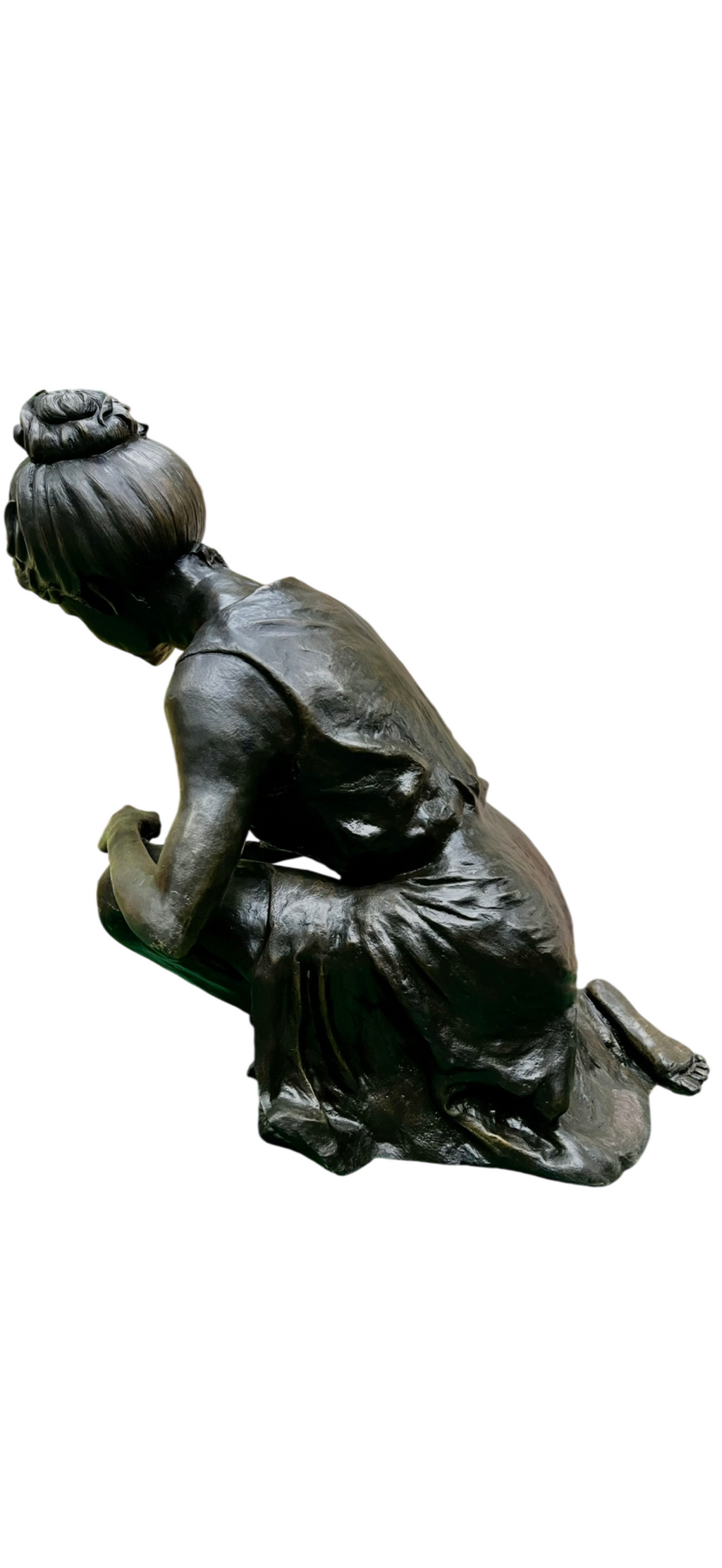 Mother Kneeling with Rose
