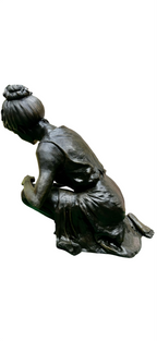 Mother Kneeling with Rose