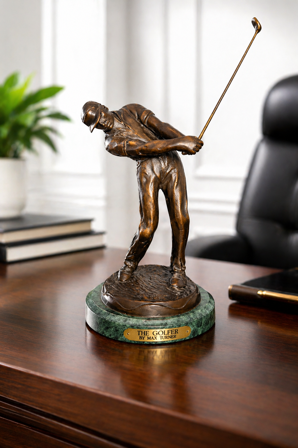 Bronze Golfer Sculpture – Solid Bronze Statue