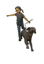 Girl and Dog Running Free