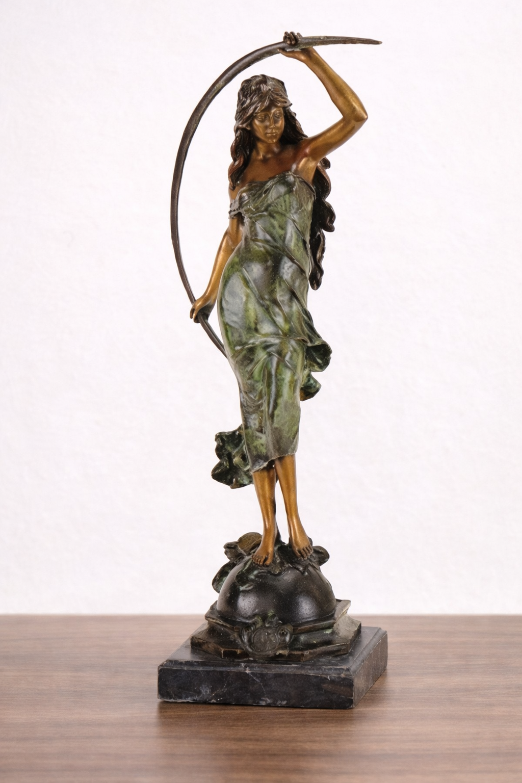 whimsical woman bronze aurore life size