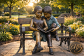 Two Children on Bench