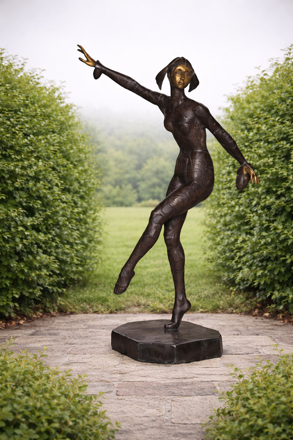 Bronze Solo Dancer Statue