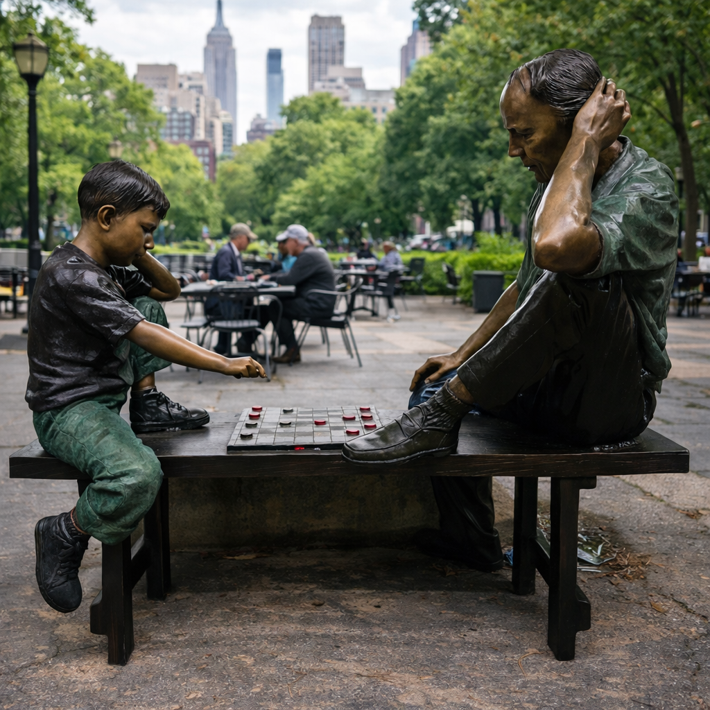Monumental Checker Players