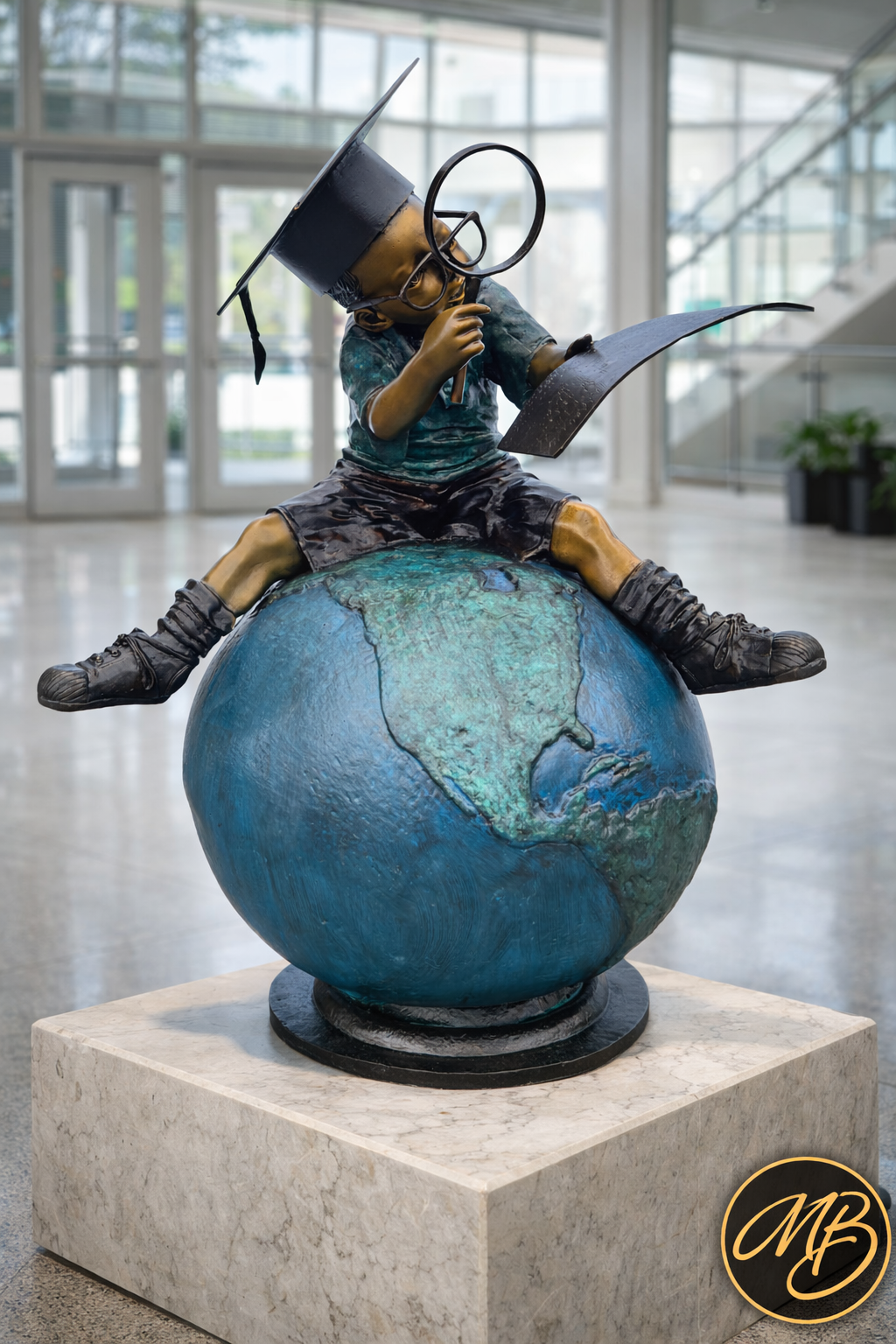 Monumental Boy on Globe
