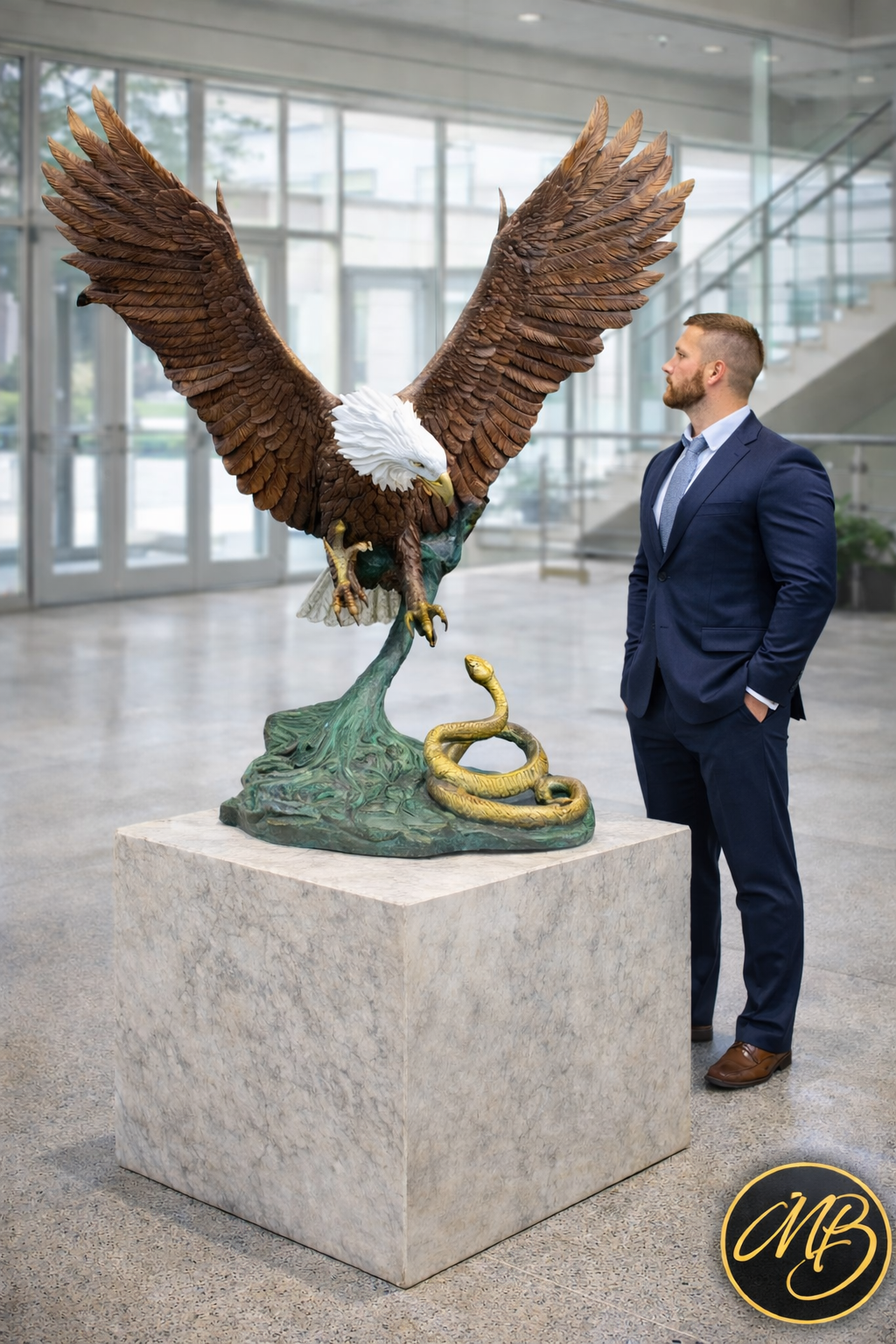 Heroic Eagle with Snake