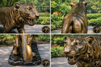 Jumbo Tiger with 2" Bronze Base