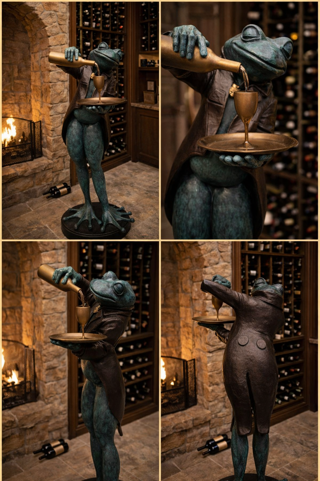 Monumental Frog Pouring Wine