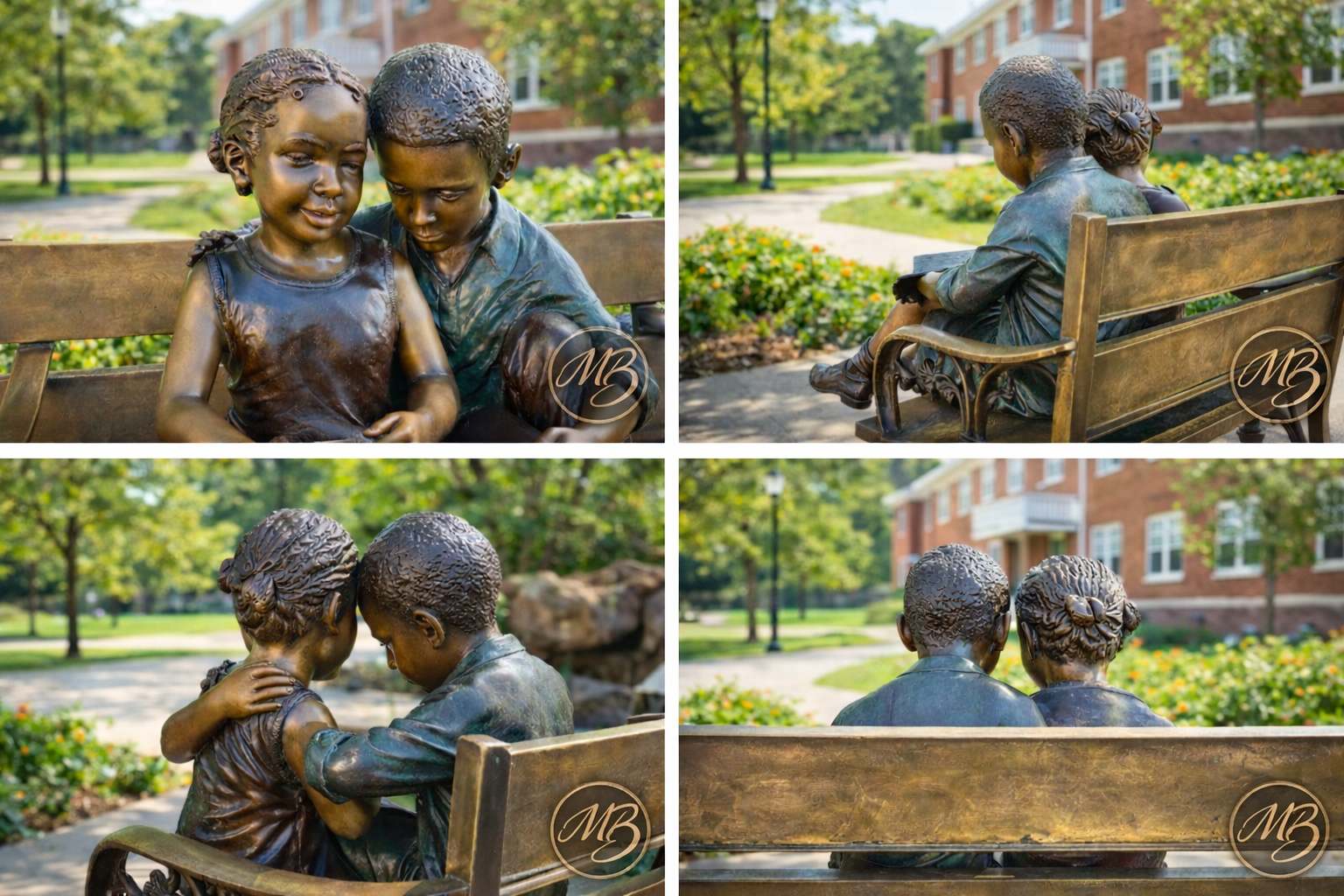 African American Children on Bench