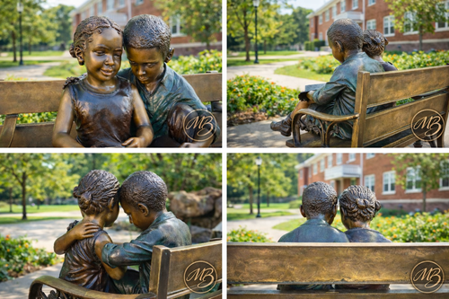 African American Children on Bench