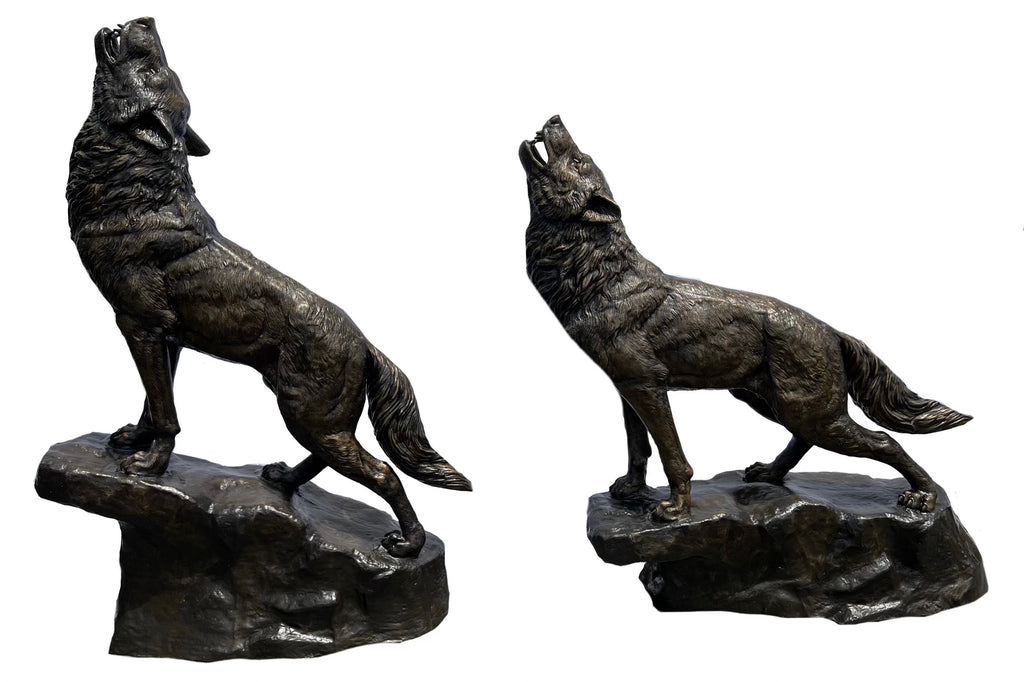 Pair of Howling Wolves