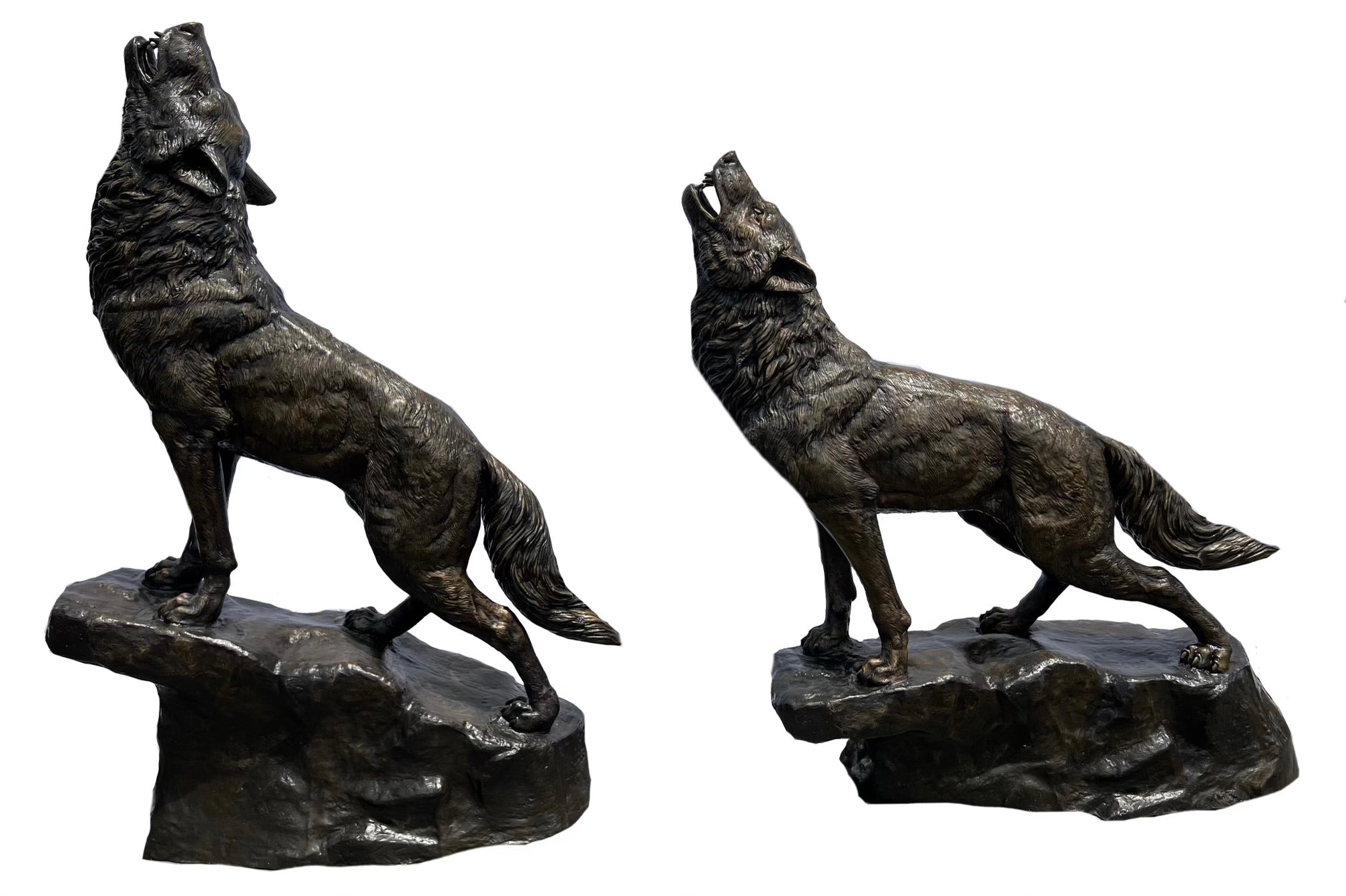 Pair of Howling Wolves