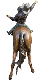 Monumental Girl & Boy on Horse