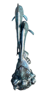 Monumental Two Dolphins Fountain