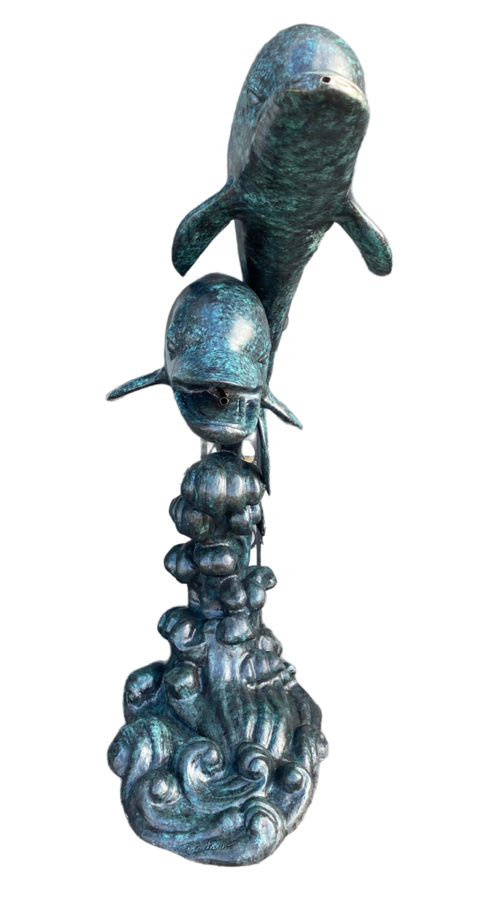 Monumental Two Dolphins Fountain