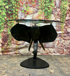 Elephant Head Table with Glass