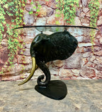 Elephant Head Table with Glass