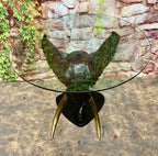 Elephant Head Table with Glass