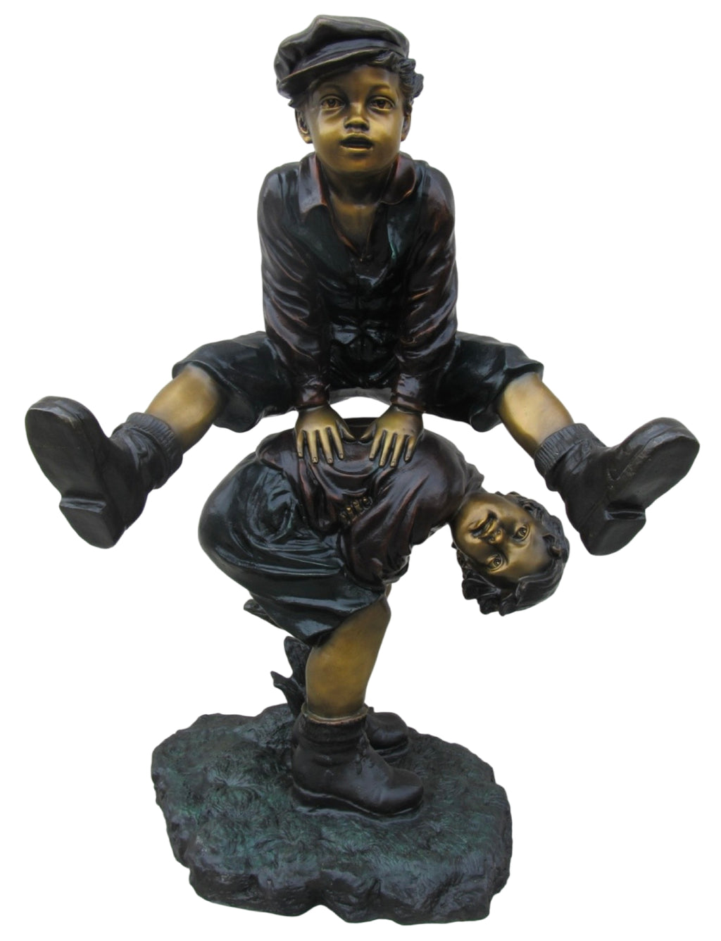 Kids Playing Leapfrog