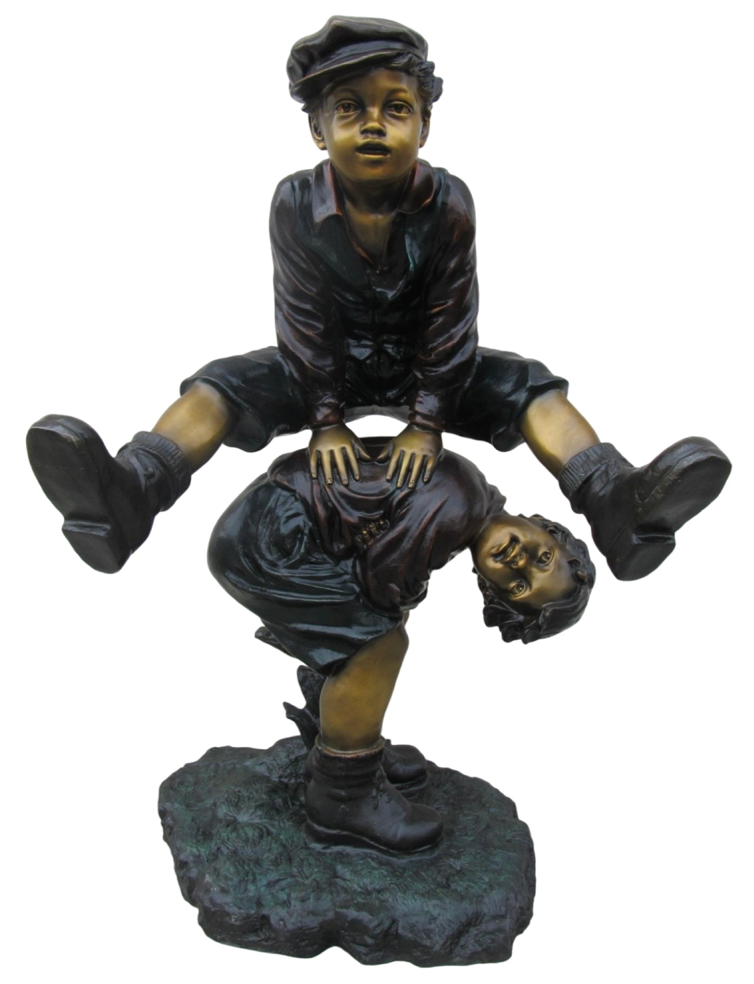 Kids Playing Leapfrog