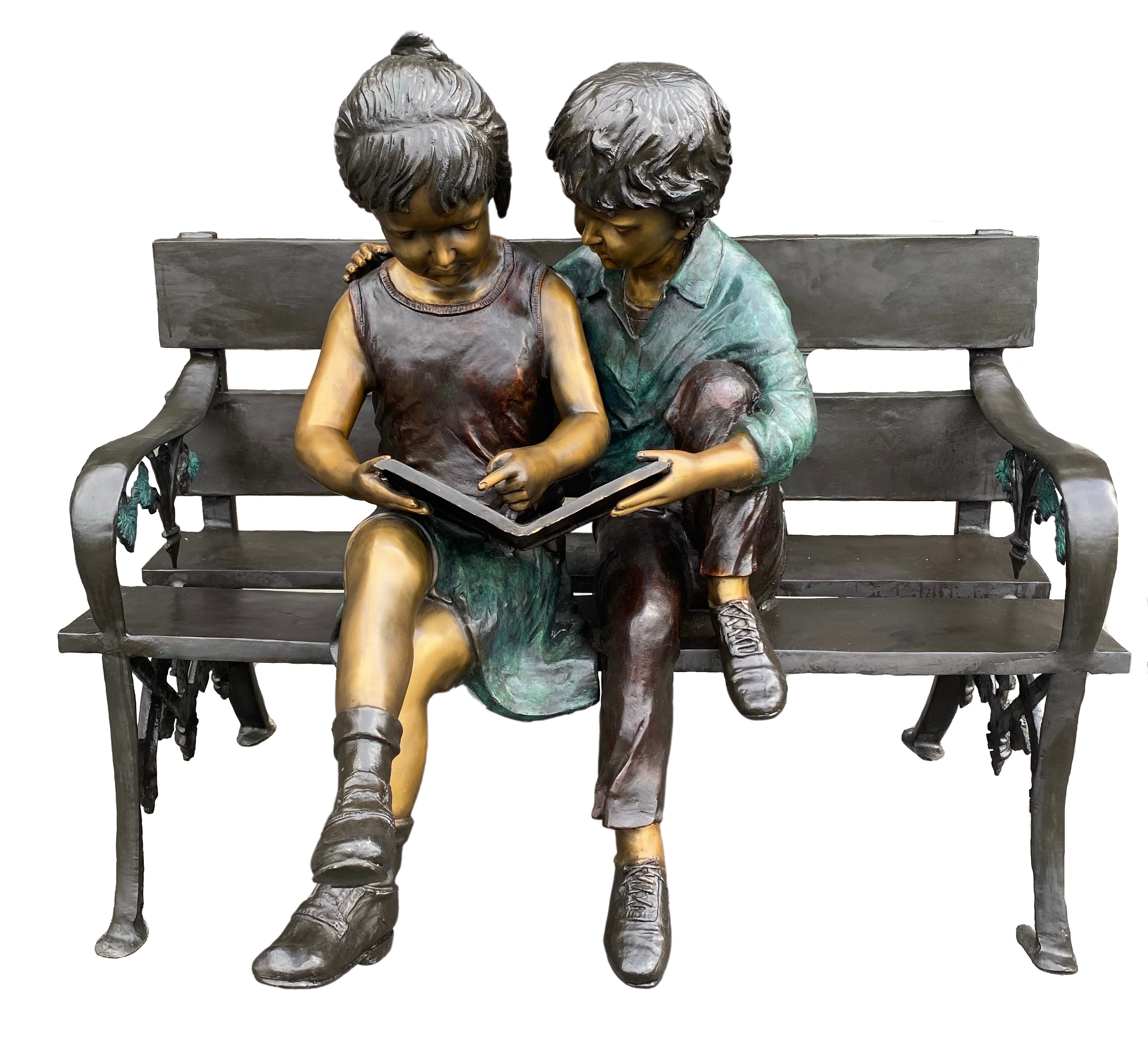 Two Children on Bench