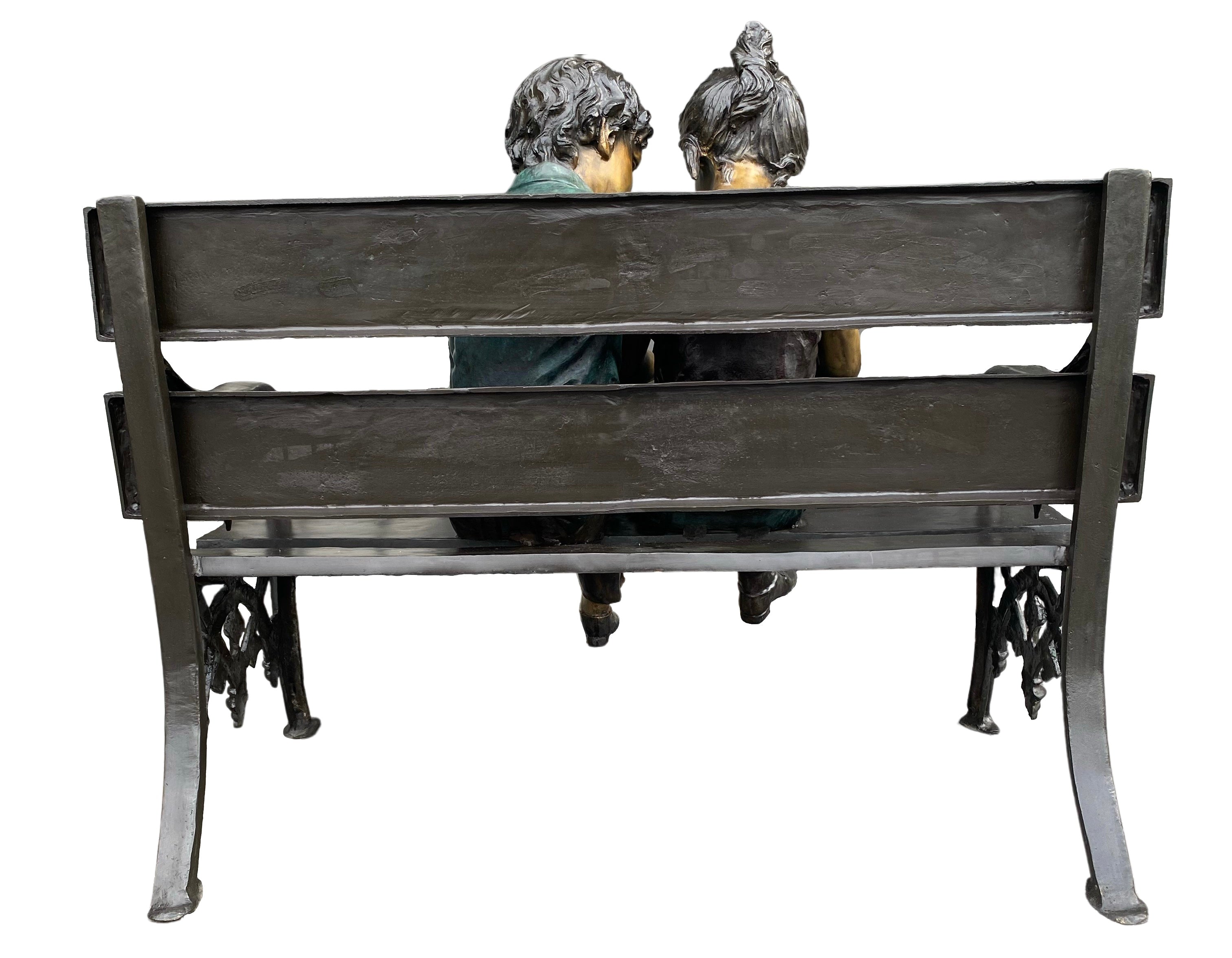 Two Children on Bench