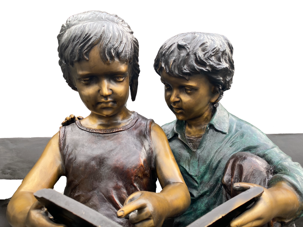 Two Children on Bench
