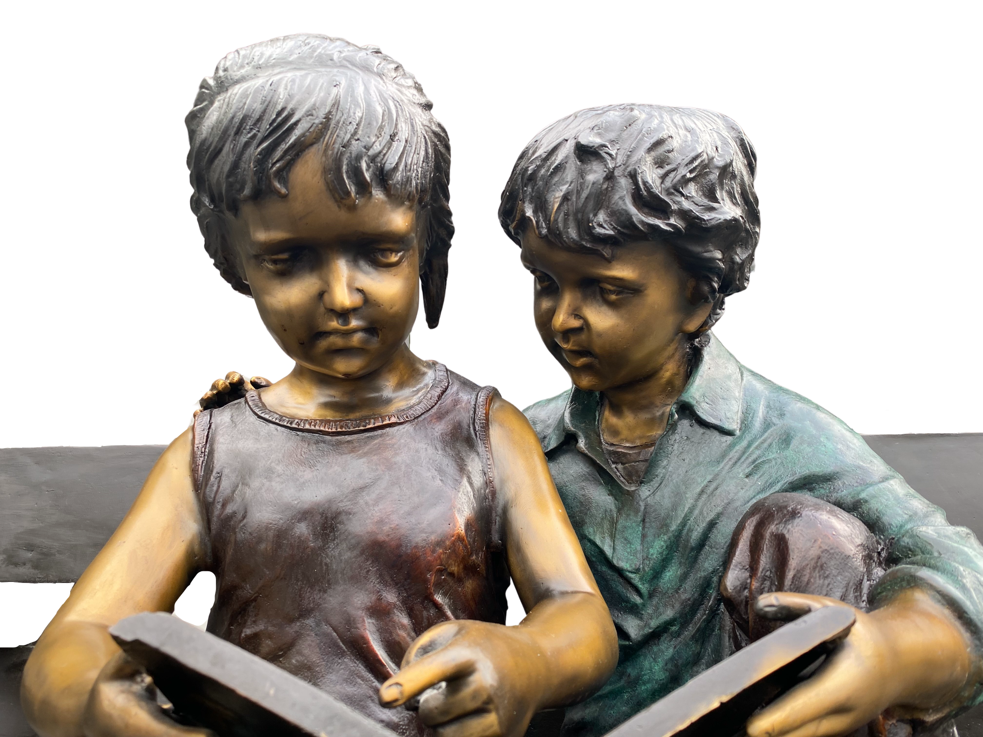 Two Children on Bench
