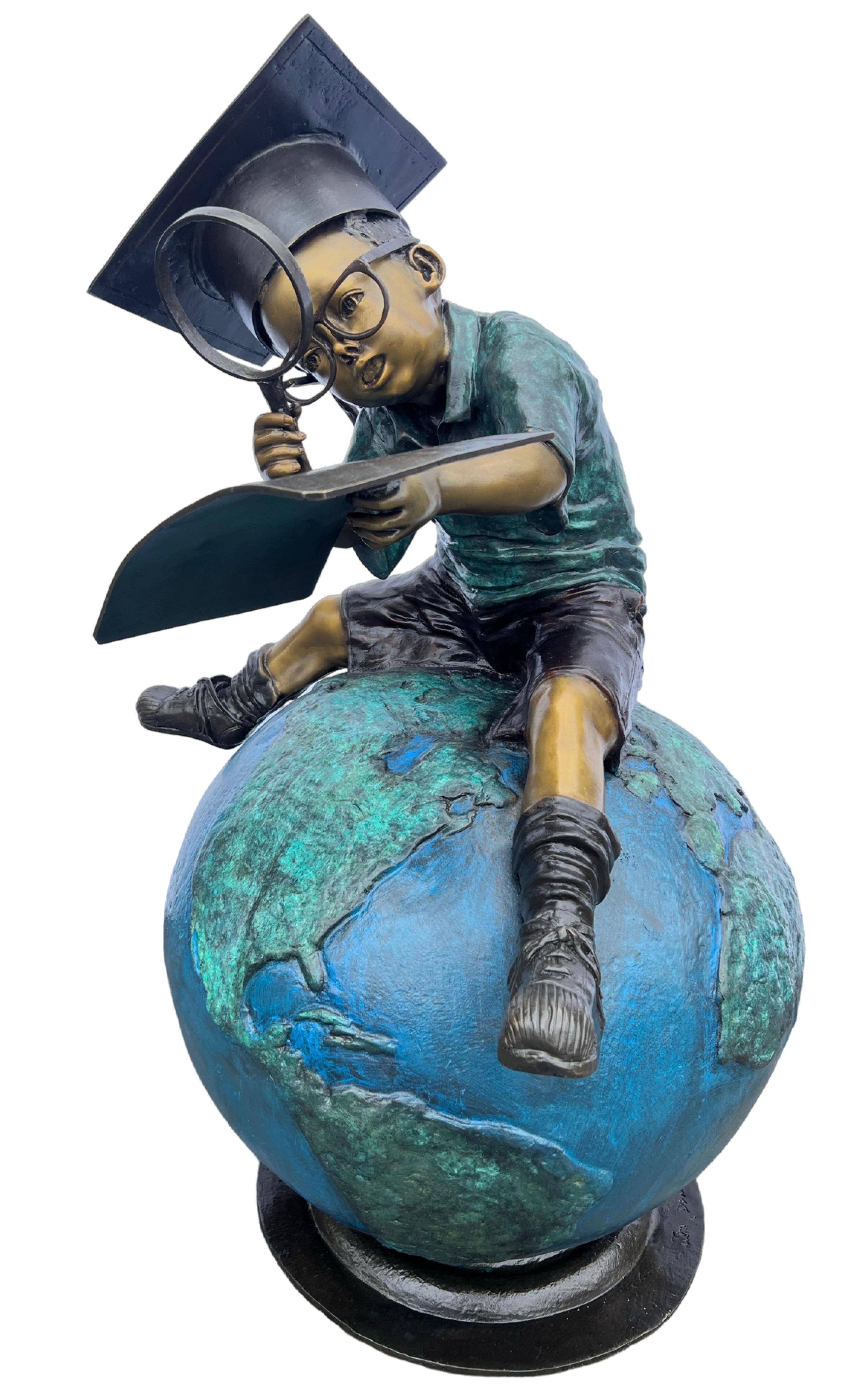 Monumental Boy on Globe