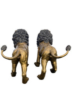 Monumental Standing Lions Pair