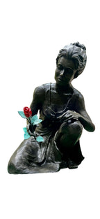 Mother Kneeling with Rose