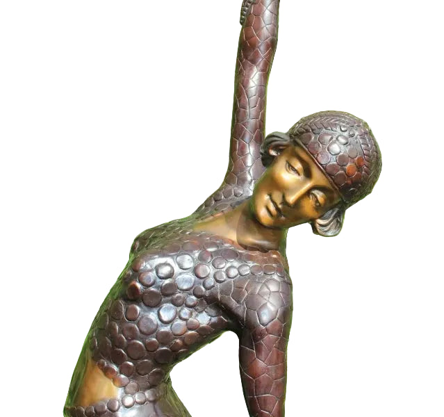 Bronze Coin Dancer Statue