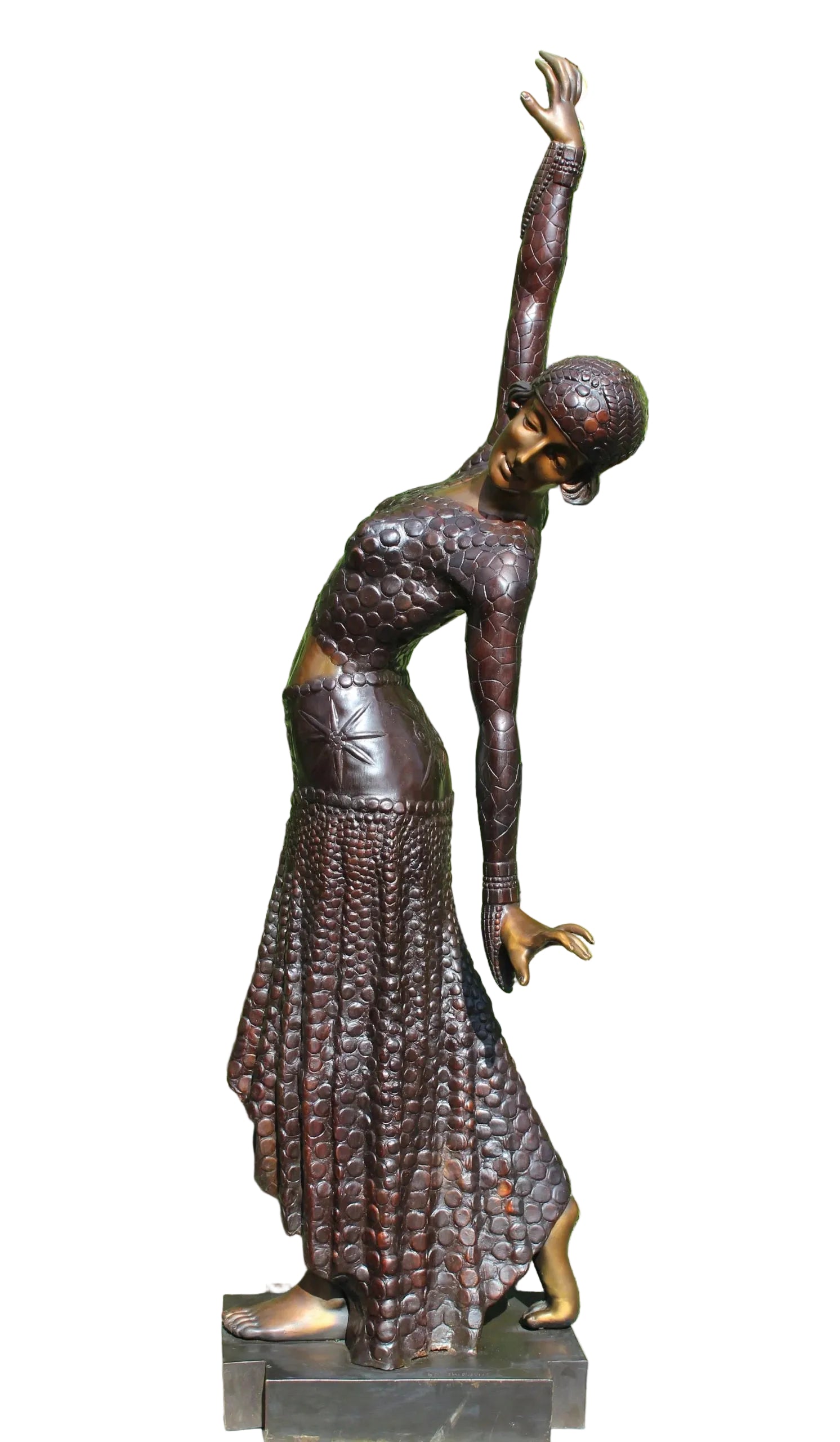 Bronze Coin Dancer Statue