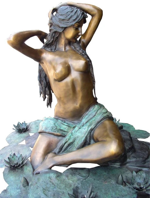 Elegant Woman on Rock