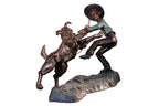 Boy Playing with Dog
